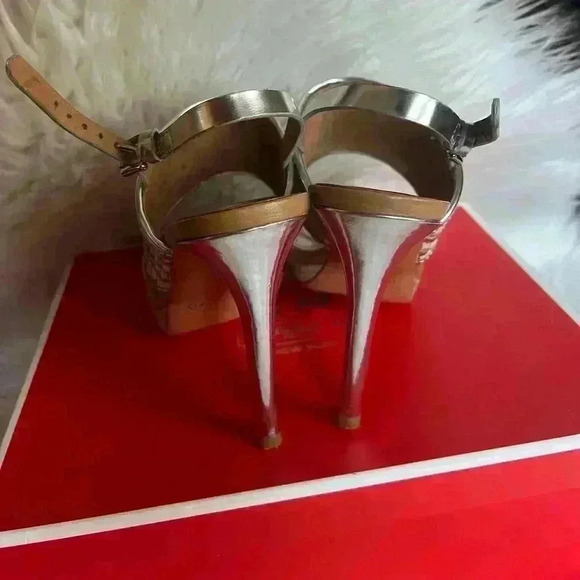 Coach Steffi Heeled Sandals – Natural/Silver, Size 6B High Heels Strap Pumps - Picture 16 of 16